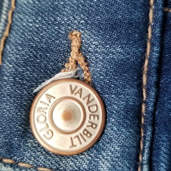 Gloria Vanderbilt Jeans Women Size 8 Super High Rise Drifter Denim Pants Frayed - Picture 3 of 12